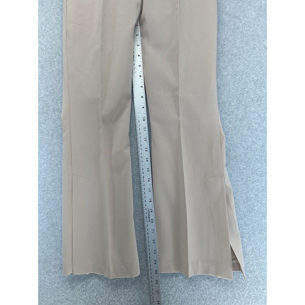 Mango Womens Dress Pants Size Small with Flare Leg 25" Inseam Light Brown - Picture 4 of 11